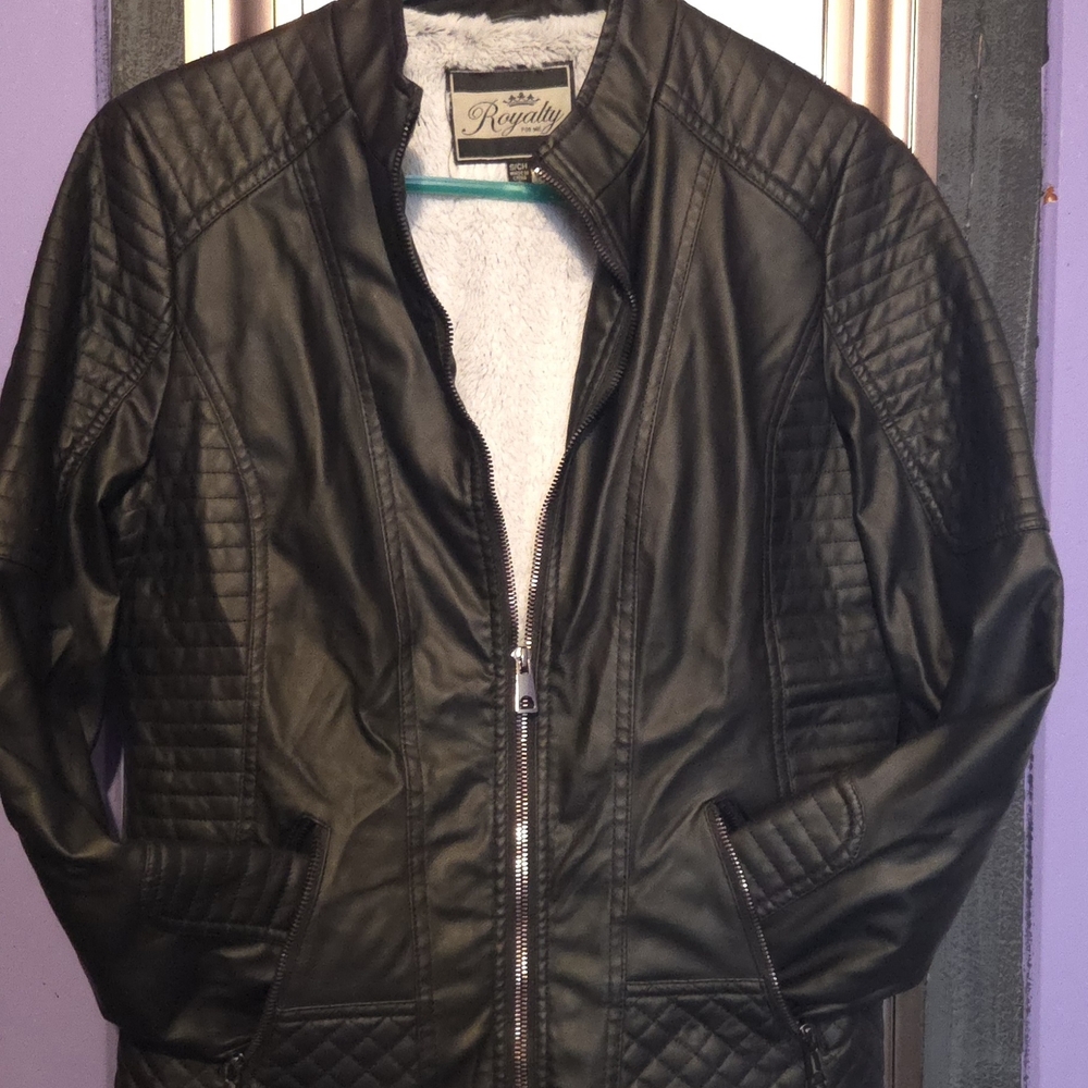 Royalty For Me Black Quilted Leather Jacket